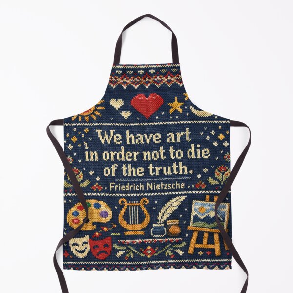 Item preview, Nietzsche quote art truth retro knitting pattern designed and sold by Mauswohn.