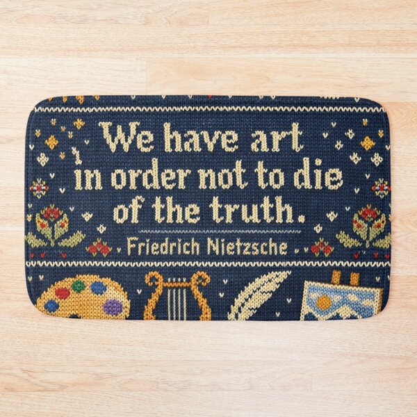 Item preview, Nietzsche quote art truth retro knitting pattern designed and sold by Mauswohn.