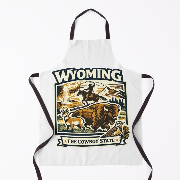 Item preview, Vintage Wyoming Cowboy State Logo designed and sold by Thehatinthecat.