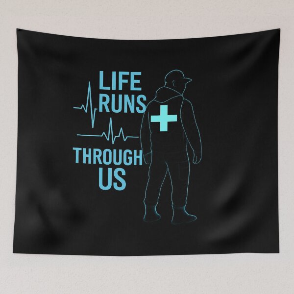 Item preview, Cyber Medic Streetwear - “Life Runs Through Us” Neon Design designed and sold by MKreative Studio.