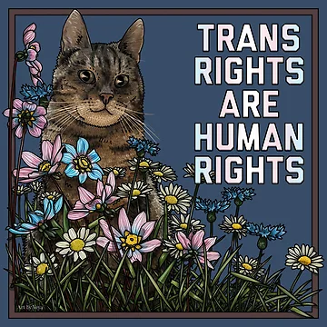 Artwork thumbnail, Trans Rights are Human Rights by Art by Veya