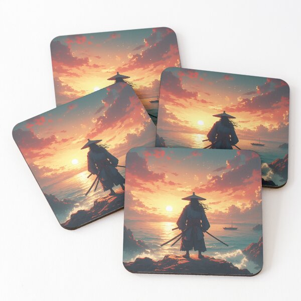 Item preview, Crimson Horizon - Lone Samurai at Sunset designed and sold by TheDreamsMaker.