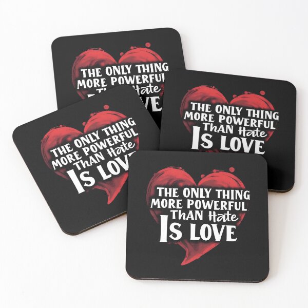 Item preview, the only thing more powerful than hate is love designed and sold by Uglyandcute.