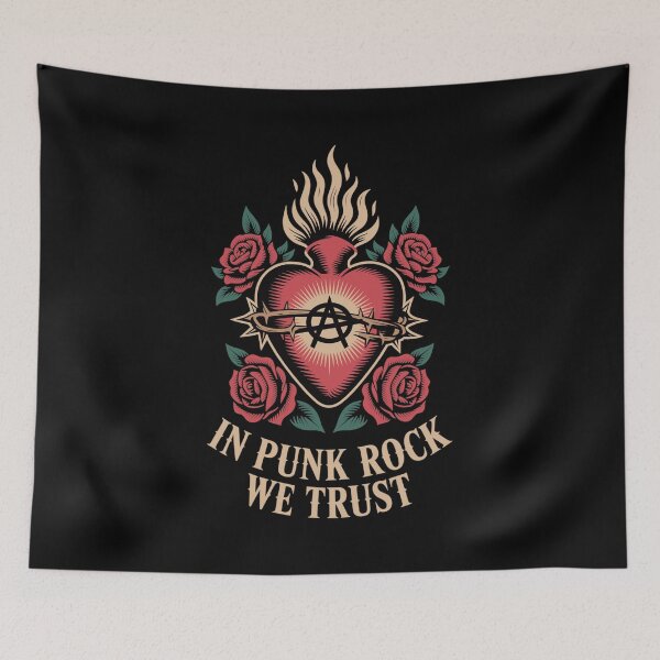 Item preview, In Punk Rock We Trust – Sacred Heart Anarchy Graphic designed and sold by paulo silveira.