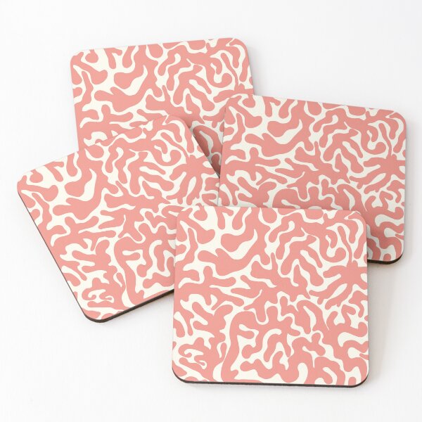Item preview, Coral Pink White Organic Camouflage Pattern designed and sold by artievarudzite.