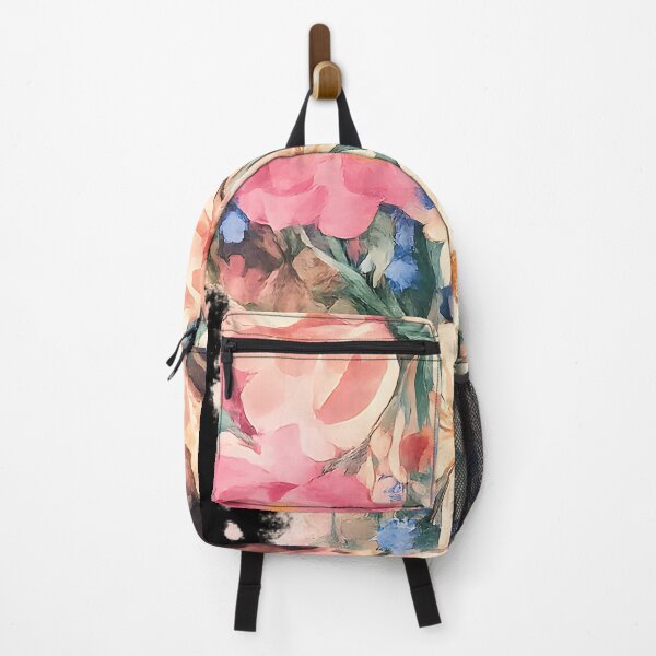 Item preview, Watercolor Floral Skull Pink Peony Flowers Pastel Goth Boho Art designed and sold by DrawHandArt.