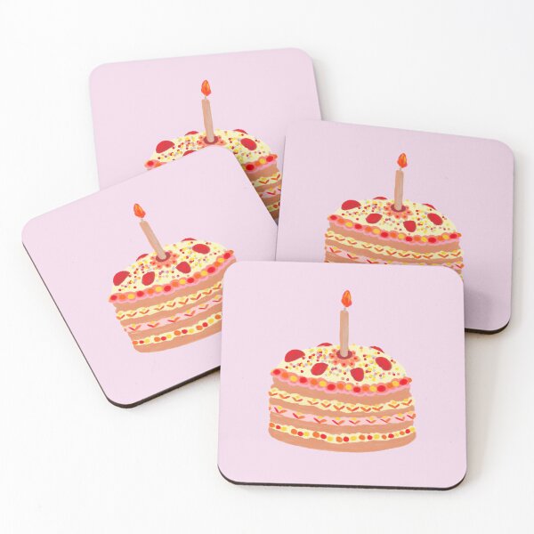 Item preview, Hand drawn Birthday Cake with one candle designed and sold by Caterina@.