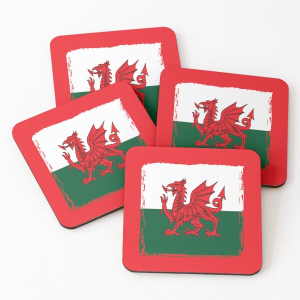 Item preview, Y Ddraig Goch The Red Dragon Grunge Welsh Flag designed and sold by taiche.