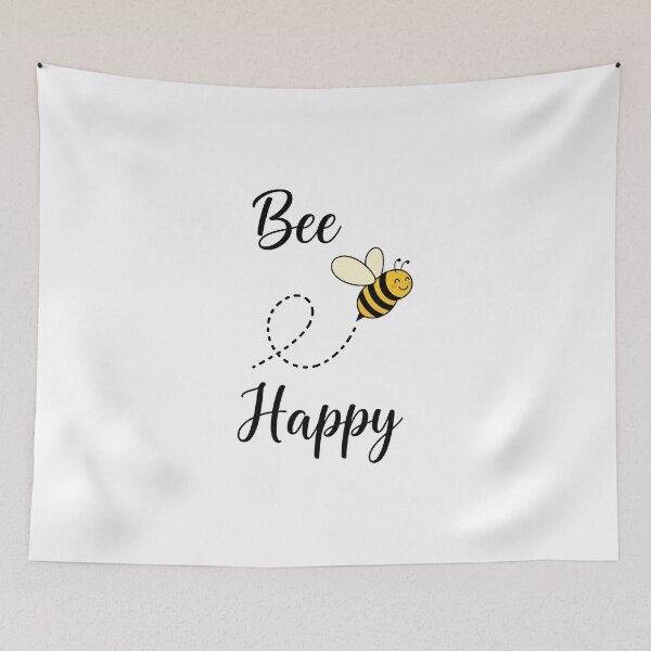 Item preview, Bee Happy - Cute Honey Bee Positive Quote Calligraphy designed and sold by StellasRealm.
