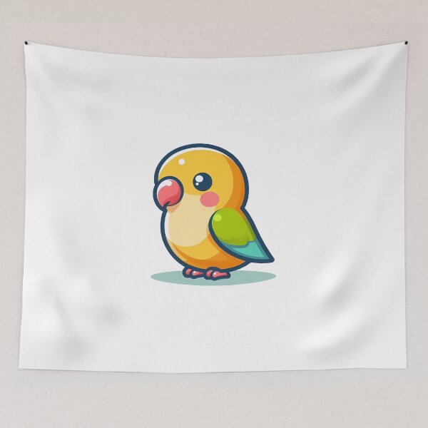 Item preview, Copy of Cute cartoon kiwi bird with large eyes and fluffy feathers, standing proudly on a light background. designed and sold by cave-canvas.