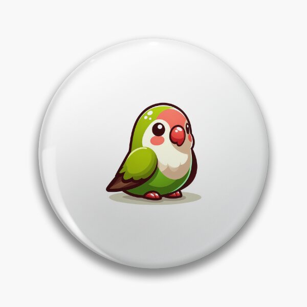 Item preview, A cheerful cartoon parrot with vibrant green and red coloring, exuding cuteness and charm. designed and sold by cave-canvas.