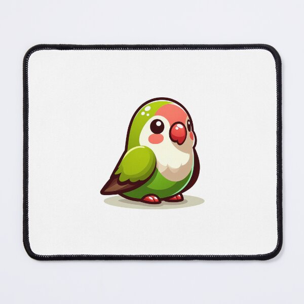 Item preview, A cheerful cartoon parrot with vibrant green and red coloring, exuding cuteness and charm. designed and sold by cave-canvas.