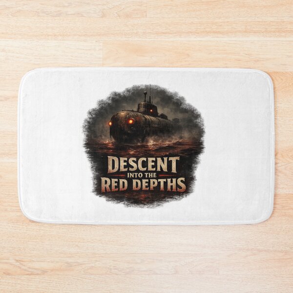 Item preview, Descent Into The Red Depths – Dark Horror Submarine Ocean T-Shirt Design designed and sold by Graphic Therapist.