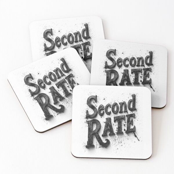 Item preview, Second Rate – Gritty Anti-Design Typography Statement designed and sold by Ignorant-Artist.