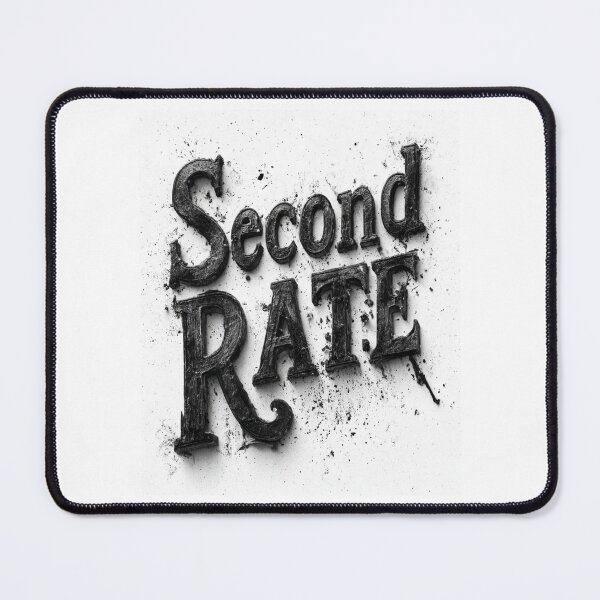 Item preview, Second Rate – Gritty Anti-Design Typography Statement designed and sold by Ignorant-Artist.