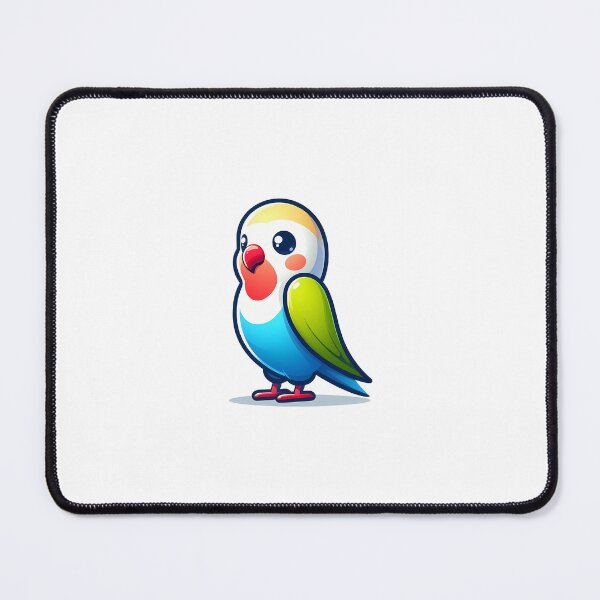 Item preview, Cute cartoon bird with blue and green feathers, big eyes, and a cheerful expression. designed and sold by cave-canvas.