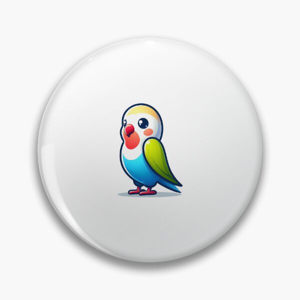 Item preview, Cute cartoon bird with blue and green feathers, big eyes, and a cheerful expression. designed and sold by cave-canvas.