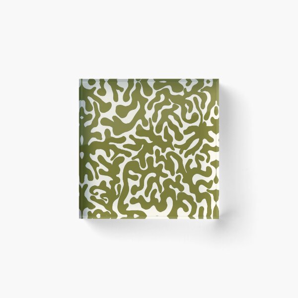 Item preview, Olive Green White Organic Camouflage Pattern designed and sold by artievarudzite.