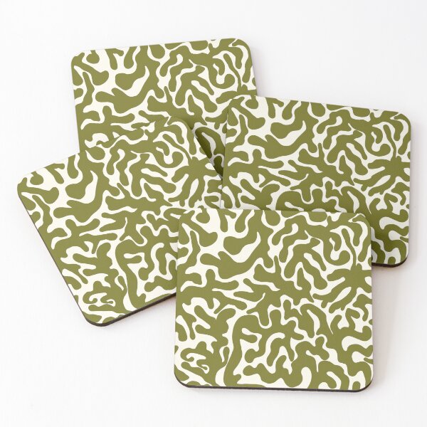 Item preview, Olive Green White Organic Camouflage Pattern designed and sold by artievarudzite.