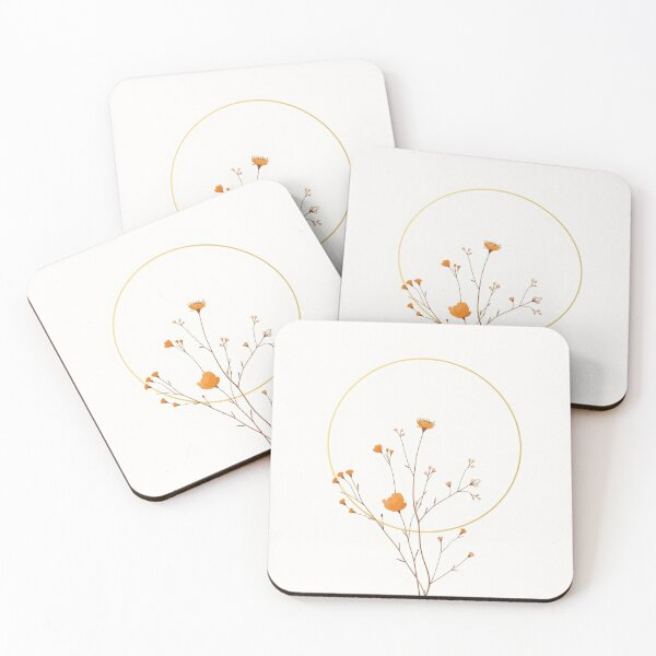Item preview,   Beige Botanical Wildflowers Line Art – Calm Zen Minimalist Wall Art designed and sold by sana designer.