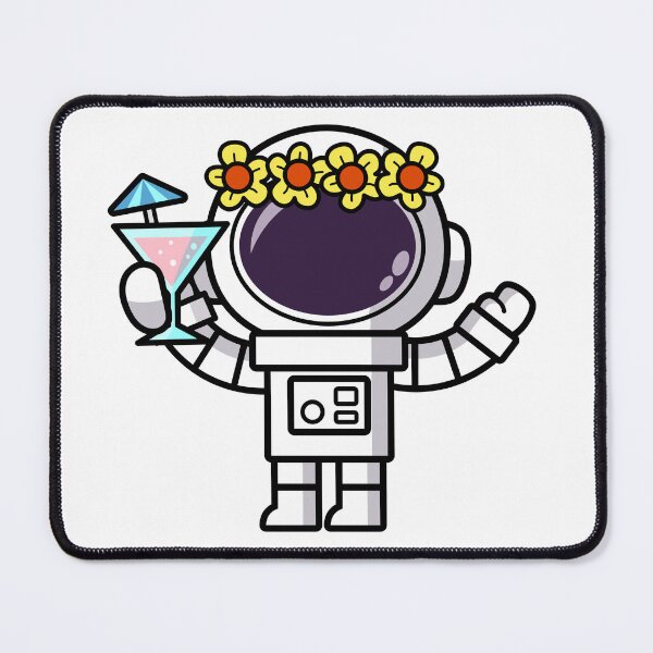 Item preview, Cute Astronaut on Tropical Vacation with Coconut water, Summer Cosmic Vacation designed and sold by NoeySmiley55.