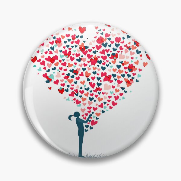 Item preview, Girl Reaching Heart Tree Saint Valentine's Day - Dreamy Colorful Love Silhouette Art Print designed and sold by DesignArtist.ia.