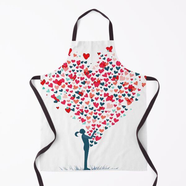 Item preview, Girl Reaching Heart Tree Saint Valentine's Day - Dreamy Colorful Love Silhouette Art Print designed and sold by DesignArtist.ia.