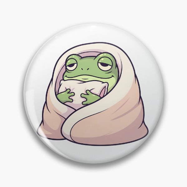 Item preview, frog doing everyday things: sleeping inside blanket designed and sold by BorenStore.