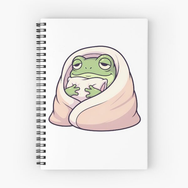 Item preview, frog doing everyday things: sleeping inside blanket designed and sold by BorenStore.