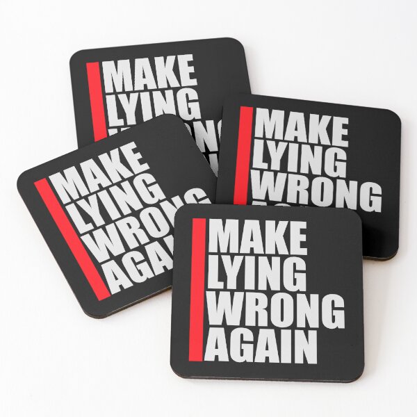 Item preview, Make Lying Wrong Again Political Slogan Logo designed and sold by shirt-o-mat.