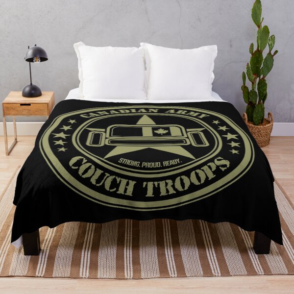 Item preview, Couch Troops Canadian Army (Green) designed and sold by helenacooper.