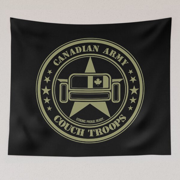 Item preview, Couch Troops Canadian Army (Green) designed and sold by helenacooper.