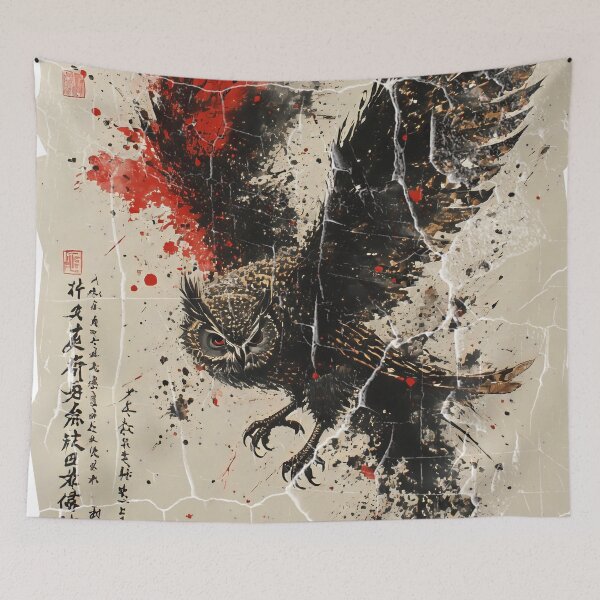 Item preview, art brush owl designed and sold by aliraweb.