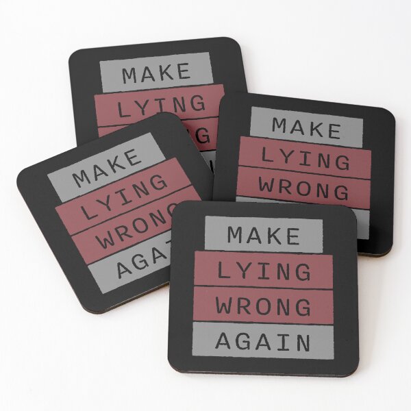 Item preview, Make Lying Wrong Again Political Slogan Logo designed and sold by shirt-o-mat.