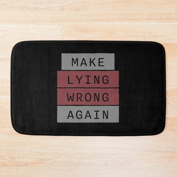 Item preview, Make Lying Wrong Again Political Slogan Logo designed and sold by shirt-o-mat.
