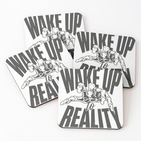 Item preview, Wake Up to Reality Skeletal Hand Streetwear Graphic designed and sold by HorizonStores.