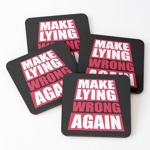 Item preview, Make Lying Wrong Again Political Slogan Logo designed and sold by shirt-o-mat.
