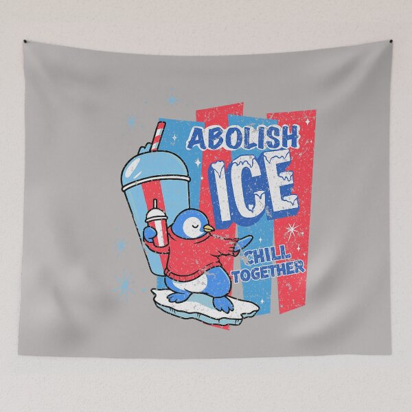 Item preview, Abolish The Ice Penguin Slush Drink Funny Summer Chill Mode designed and sold by GreggRoss.