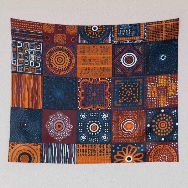 Item preview, Aboriginal Inspired Art - Tribal Tile designed and sold by GrinGalore.