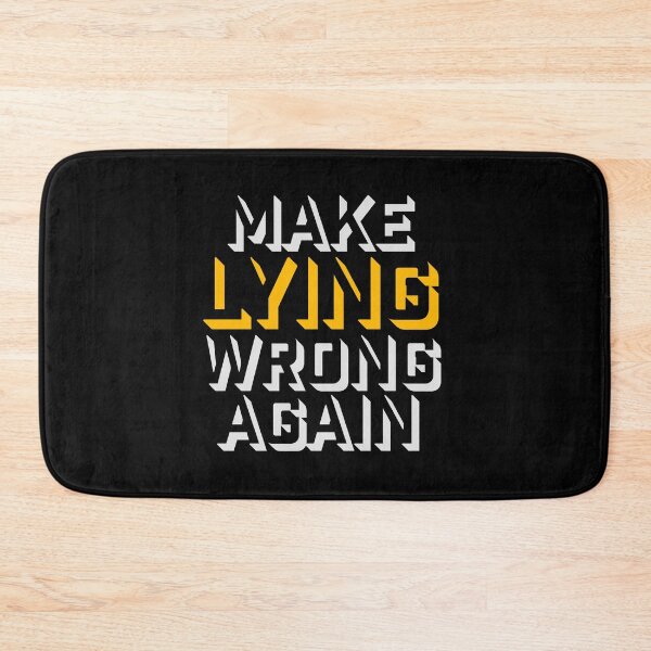 Item preview, Make Lying Wrong Again Political Slogan Logo designed and sold by shirt-o-mat.