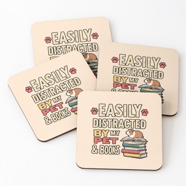 Item preview, Easily Distracted by My Pet a Guinea Pig and Books designed and sold by PriyaMagic.