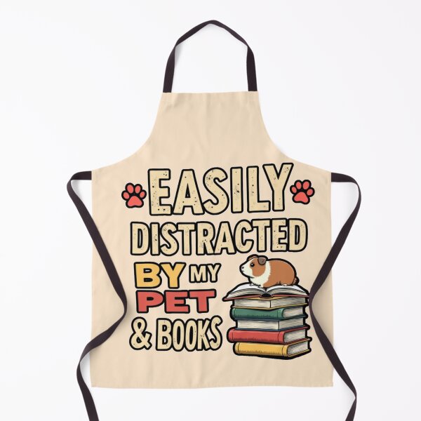 Item preview, Easily Distracted by My Pet a Guinea Pig and Books designed and sold by PriyaMagic.