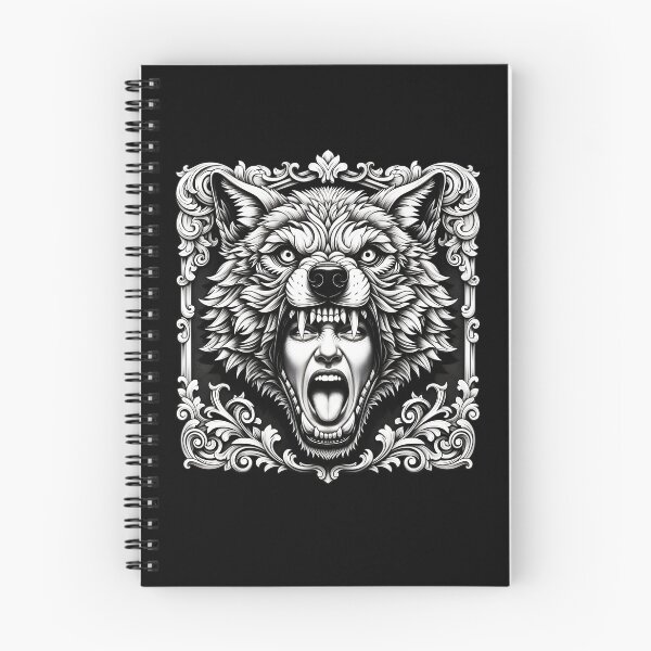 Item preview, Fierce Folk Horror Wolf Headdress Portrait designed and sold by Shoot-The-Moon.