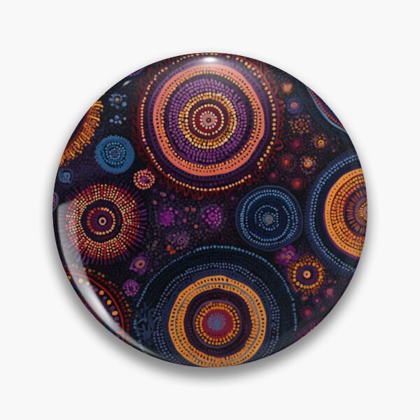 Item preview, Aboriginal Inspired Art - Midnight Circles designed and sold by GrinGalore.