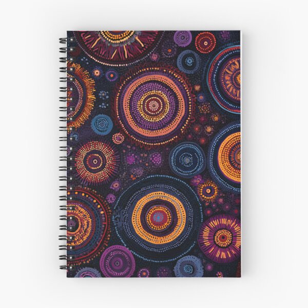 Item preview, Aboriginal Inspired Art - Midnight Circles designed and sold by GrinGalore.