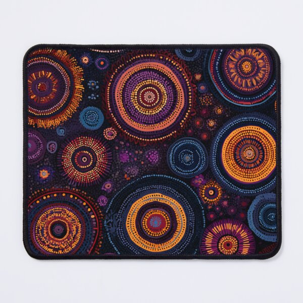 Item preview, Aboriginal Inspired Art - Midnight Circles designed and sold by GrinGalore.