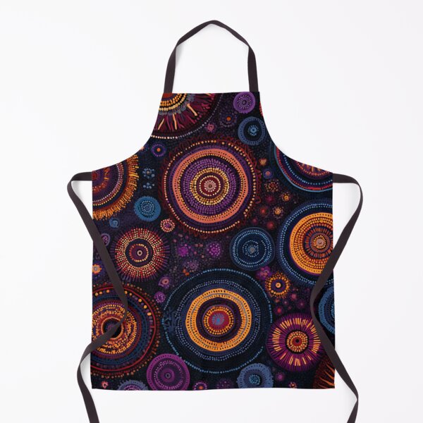 Item preview, Aboriginal Inspired Art - Midnight Circles designed and sold by GrinGalore.