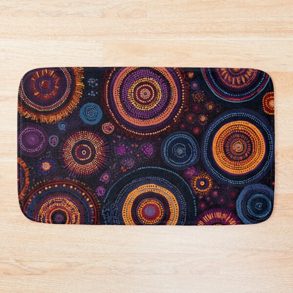 Item preview, Aboriginal Inspired Art - Midnight Circles designed and sold by GrinGalore.