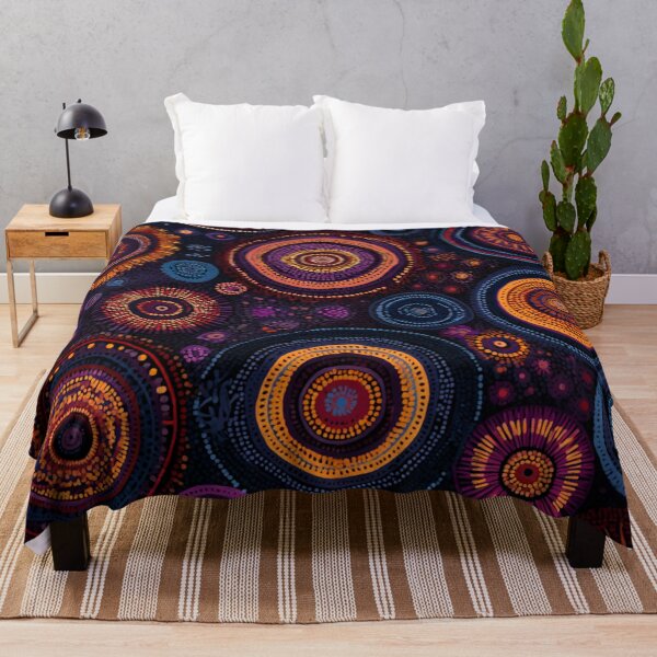 Item preview, Aboriginal Inspired Art - Midnight Circles designed and sold by GrinGalore.