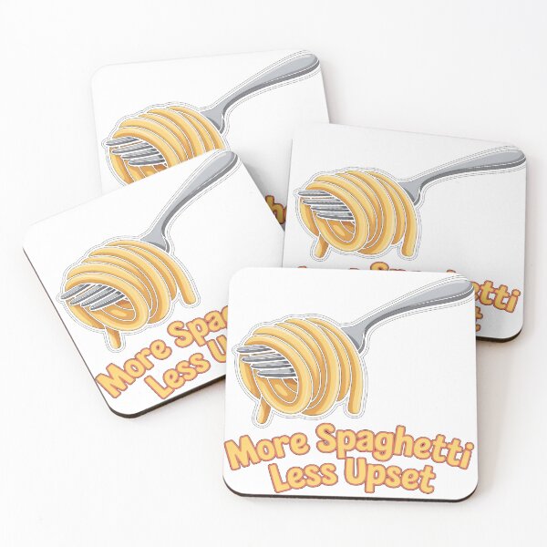 Item preview, More Spaghetti Less Upsetti for Spaghetti Fans on a T-shirt, gift and sticker. designed and sold by JaroCreates.